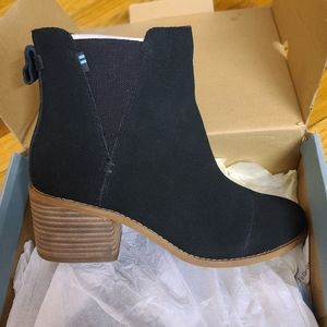 Toms Black Suede Boot Esme 8